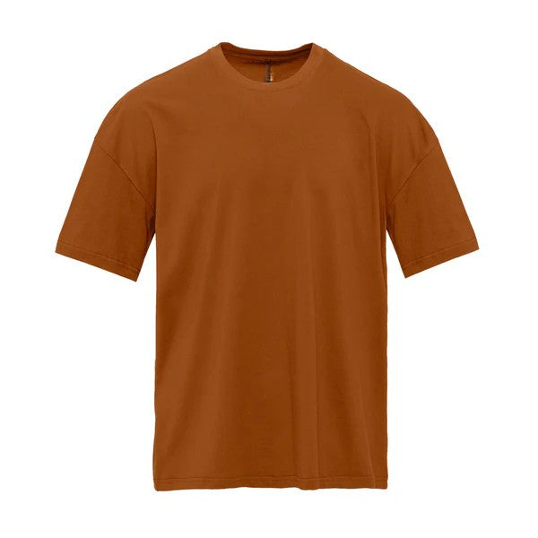 Men’s Heavyweight Orange T-Shirt, Crew Neck