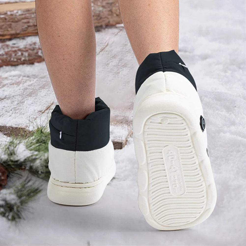 Rechargeable Heated Shoes with Three Heat Settings and Textured Grip Soles