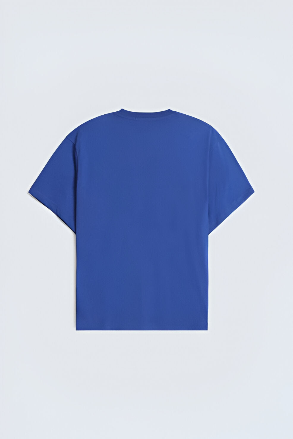 Men’s T-Shirt With Label Patch, Crew Neck