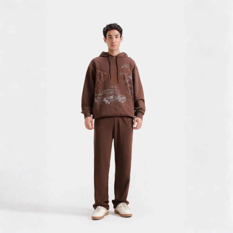 Men’s Hoodie with Adjustable Drawcord