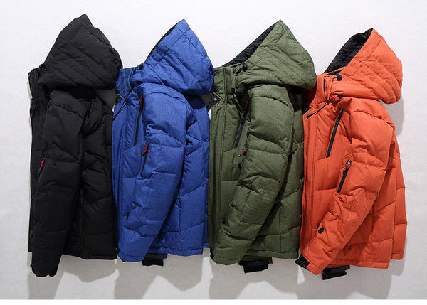 Hooded Zip Jacket with Removable Hood and Thick Polyester Fabric