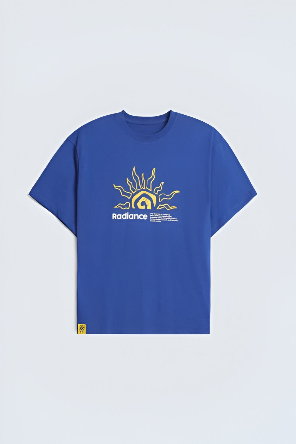 Men’s T-Shirt With Label Patch, Crew Neck