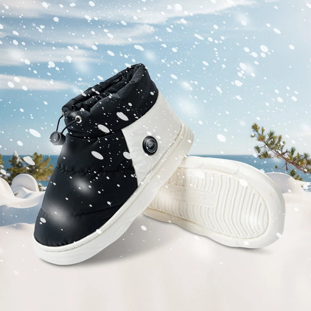 Rechargeable Heated Shoes with Three Heat Settings and Textured Grip Soles
