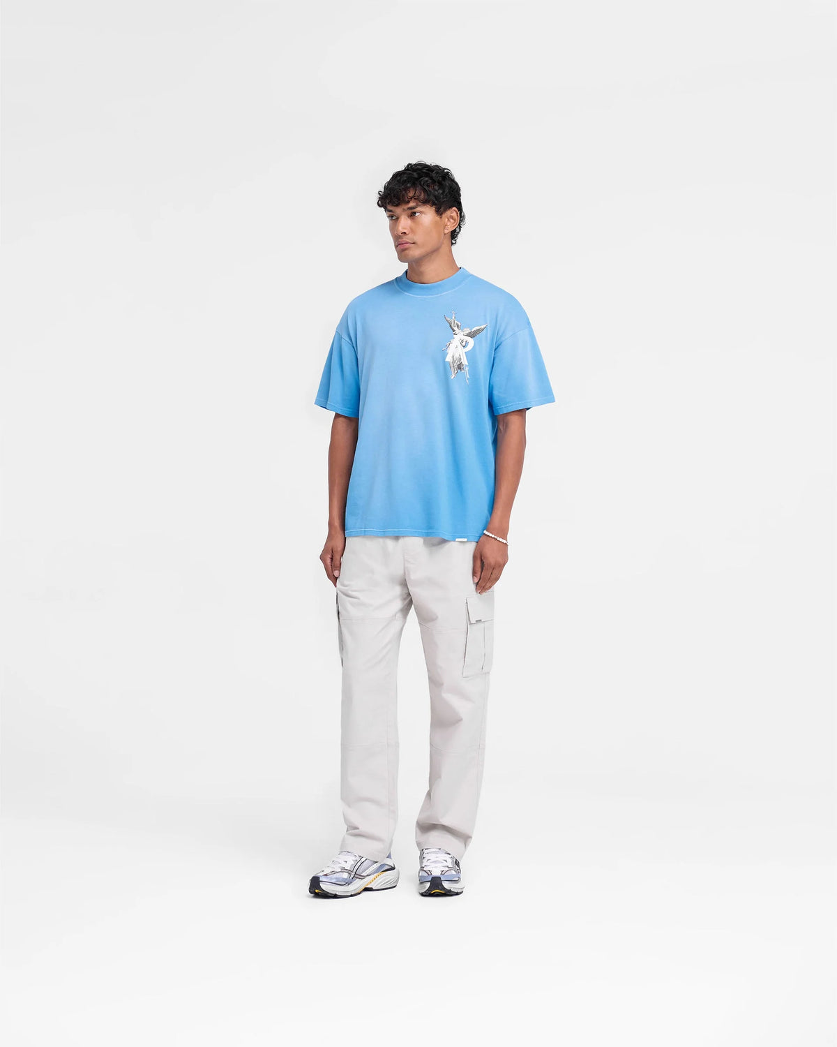 Men’s White Cargo Pants, Flap Pocket