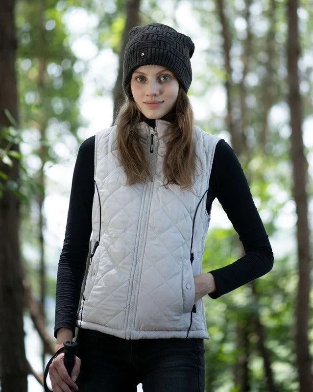 Heated Vest with Eight Heating Zones and Five Temperature Settings, Adjustable Fit
