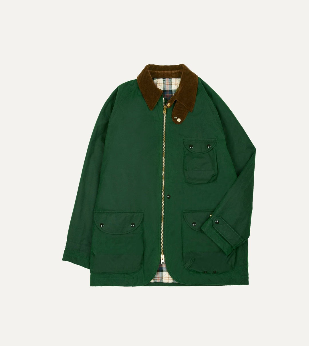 Men’s Waxed Coverall Jacket Corduroy Collar, Utility