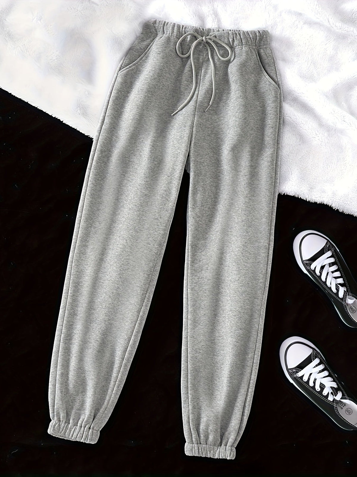 Tapered Joggers with Adjustable Drawstring and Relaxed Leg Cut