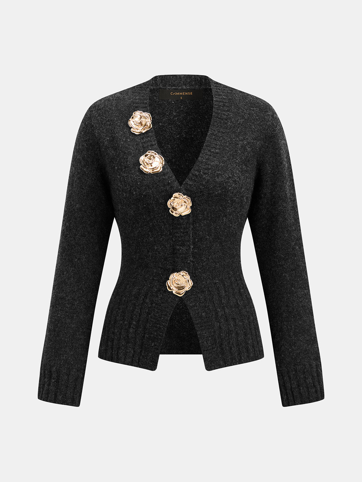 Womens Knit Cardigan with High Stretch Fabric and Regular Fit