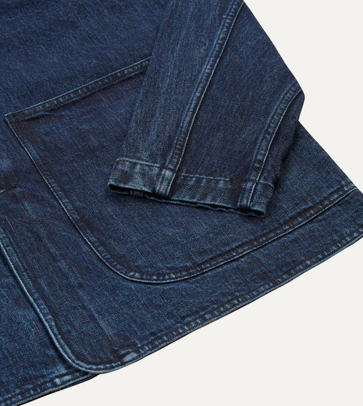Men’s Indigo Wash Denim Field Jacket, Multi-Pocket