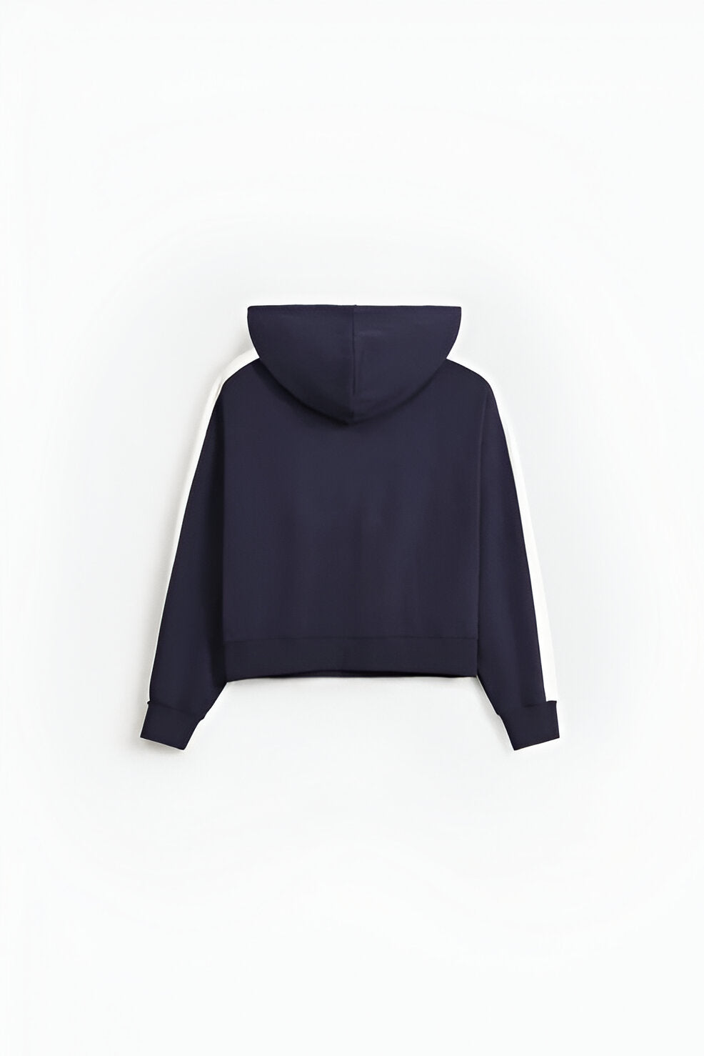 Women’s Super Cropped Basic Hoodie, Contrast Stripes