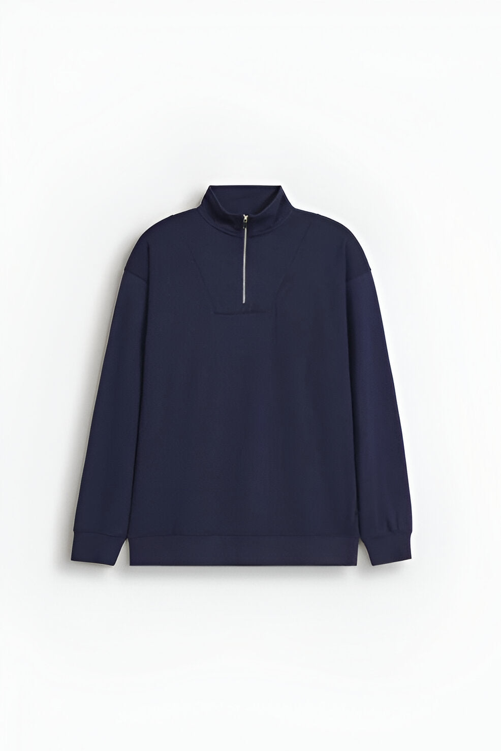 Men’s Basic Quarter Zip-Up Sweatshirt, Soft Long Sleeve