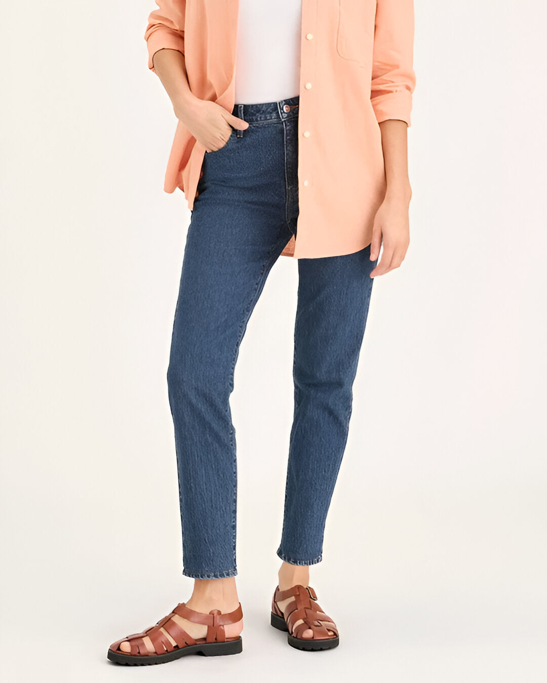 Women’s 5-Pocket High Slim Fit Jeans, Stretch Denim