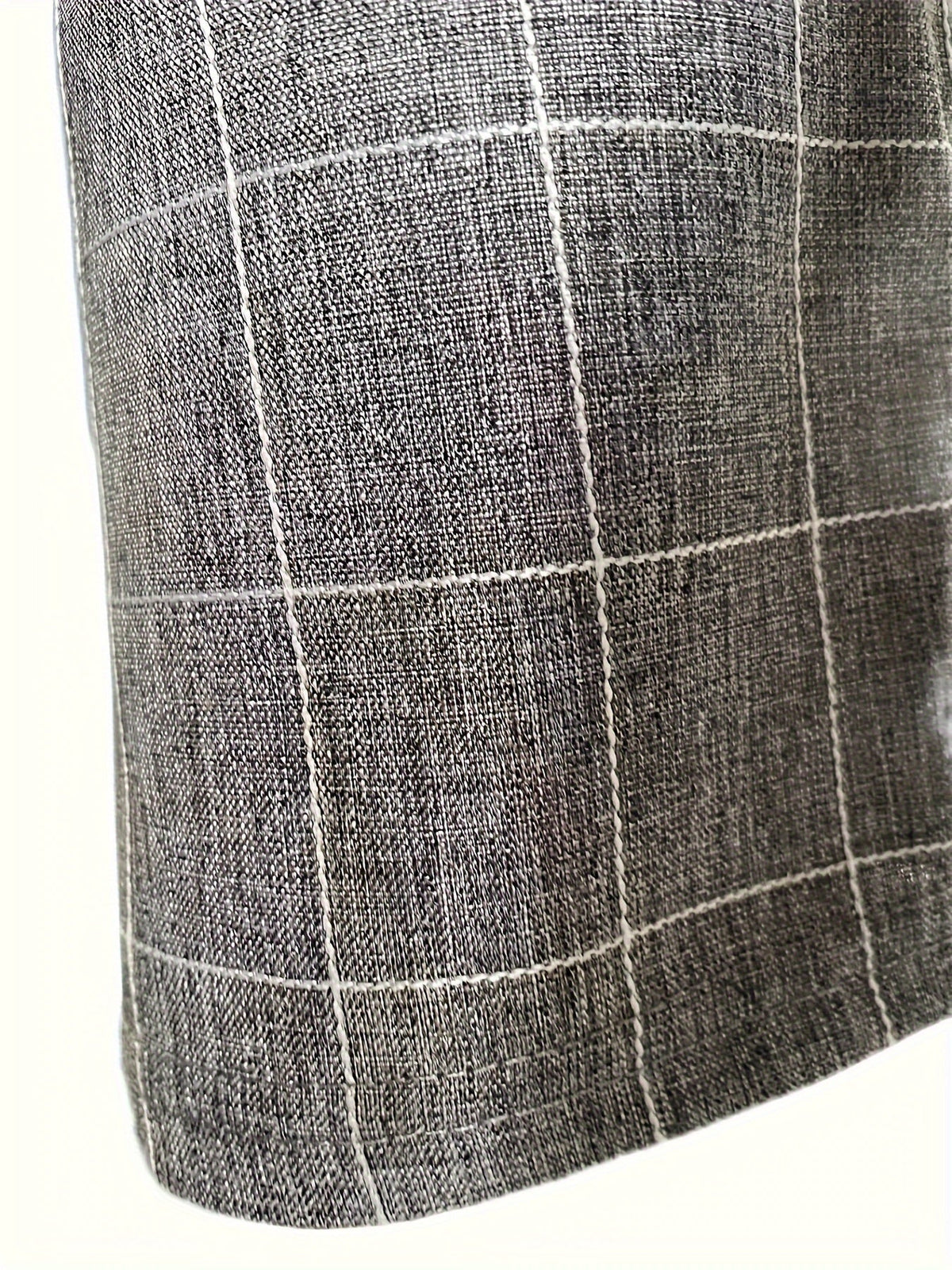 Relaxed Fit Windowpane Check Pants with Adjustable Drawstring Waist