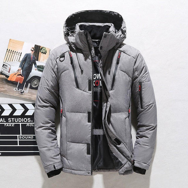 Hooded Zip Jacket with Removable Hood and Thick Polyester Fabric