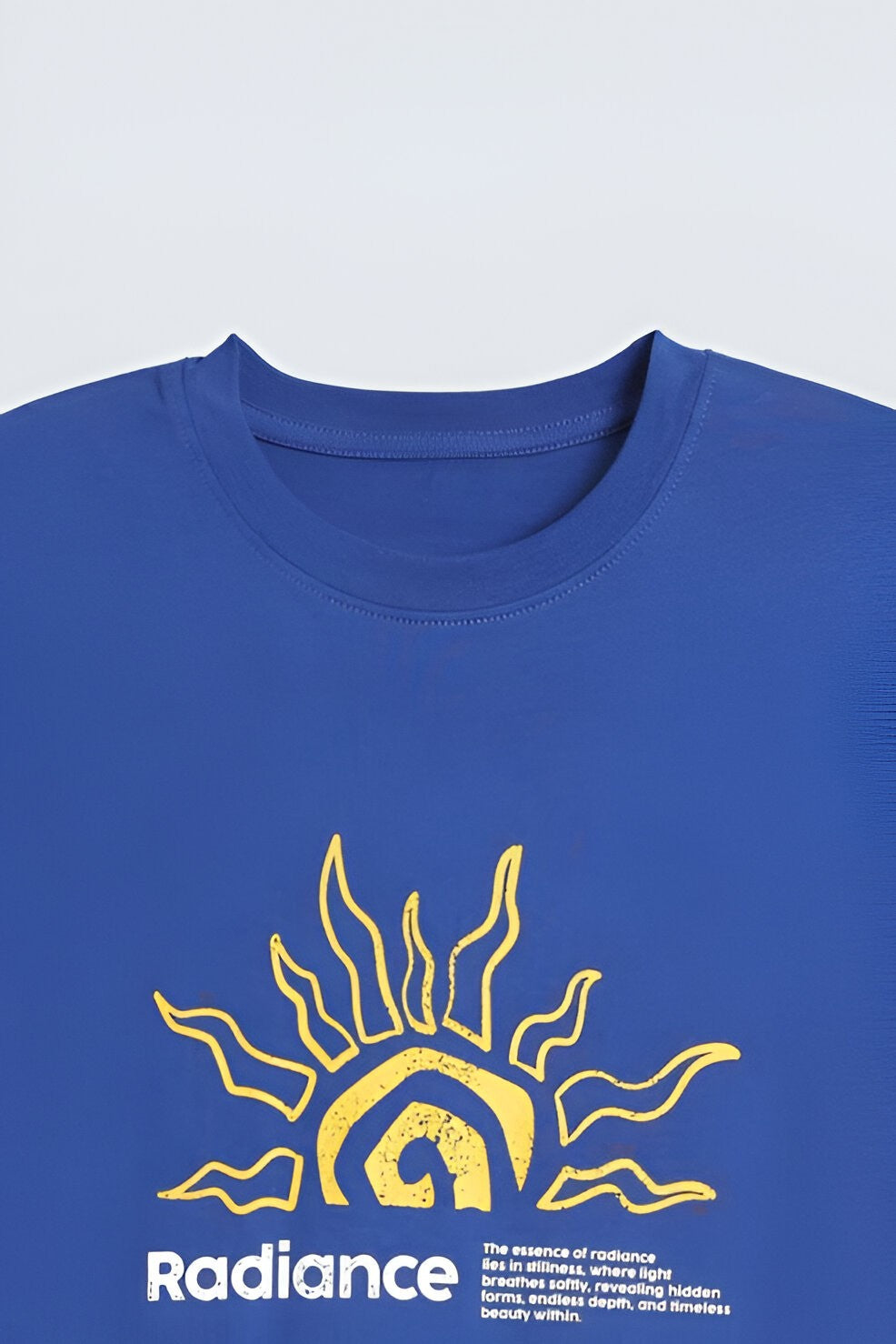Men’s T-Shirt With Label Patch, Crew Neck