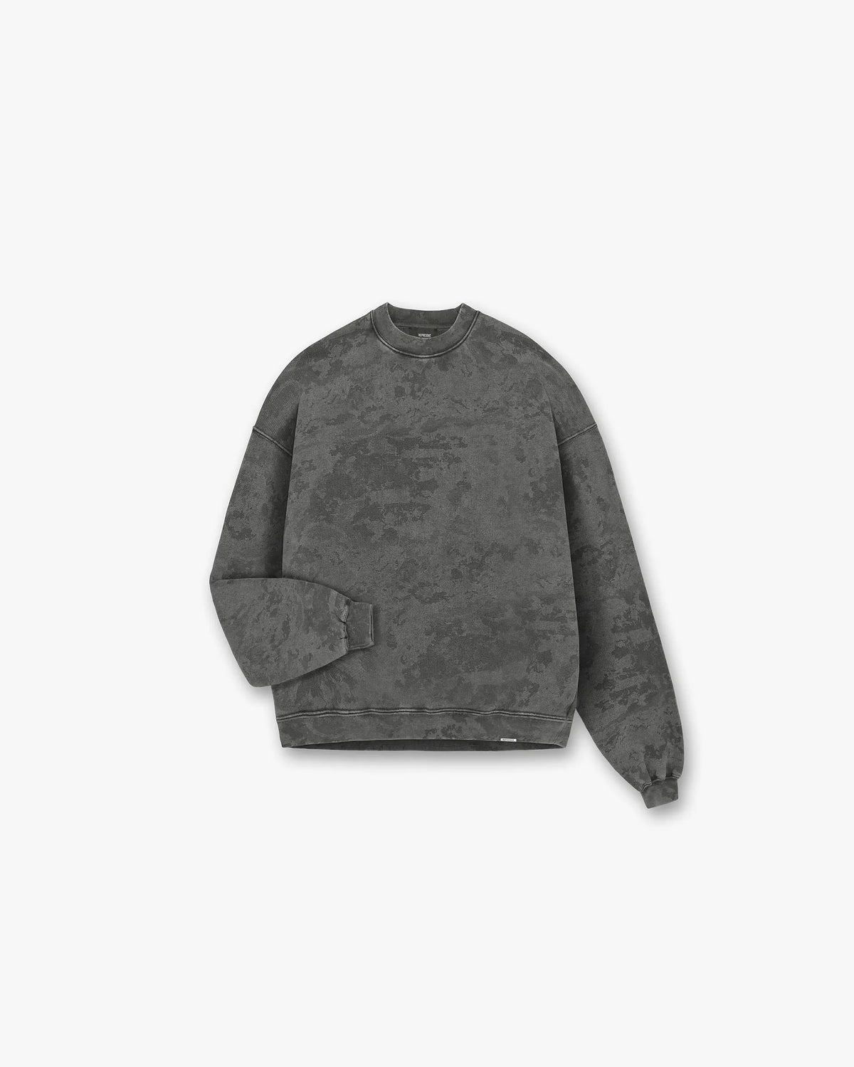 Men’s Heavyweight Camo Sweater Oversized Fit, Gray