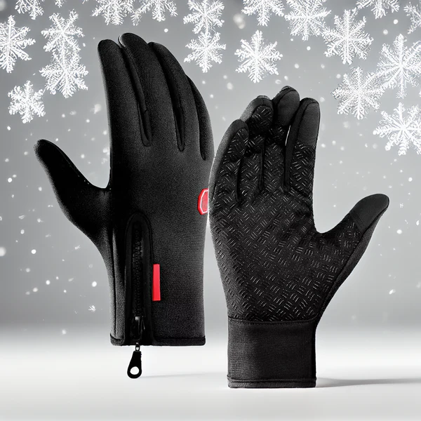 Thermal Gloves with Touchscreen Fingertips and Adjustable Wrist Straps